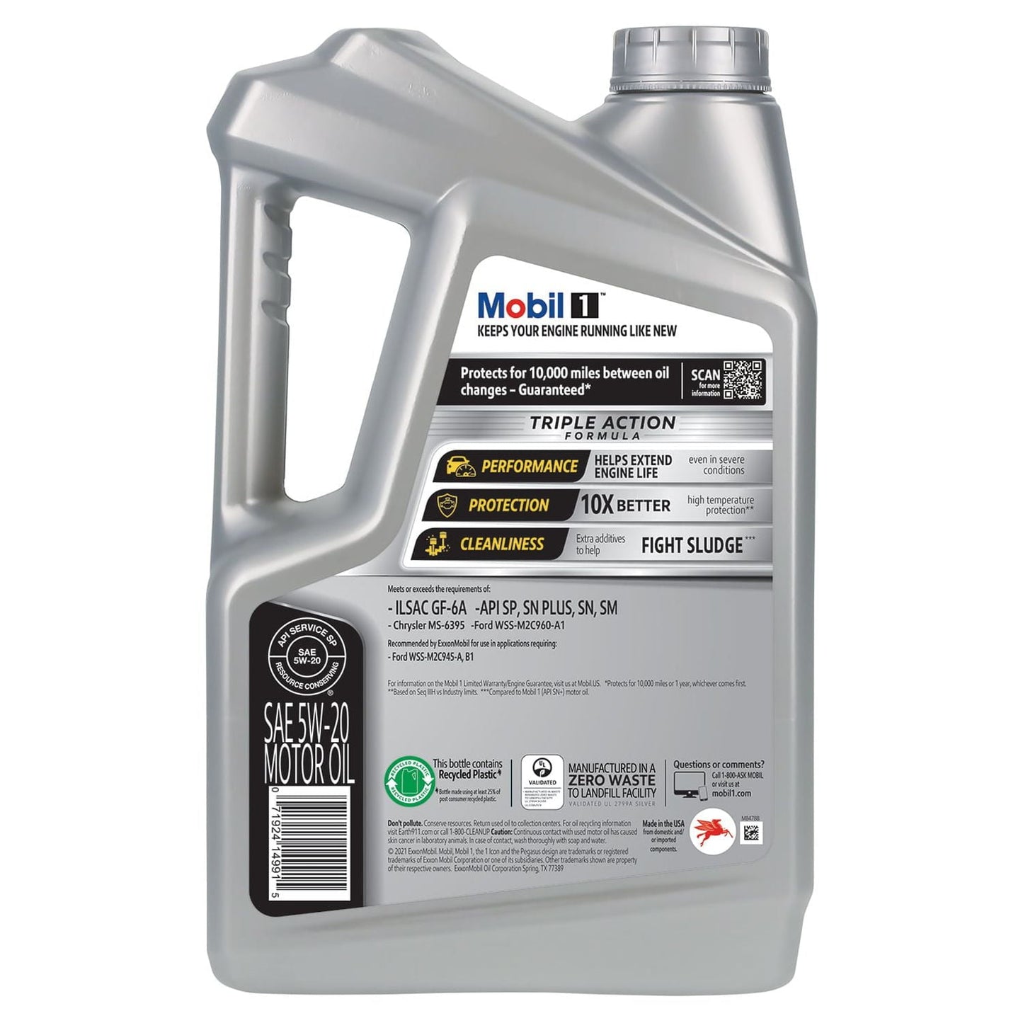 Versatile Mobil 1 Advanced Full Synthetic Motor Oil 5W-20, 5 qt  (3 Pack)