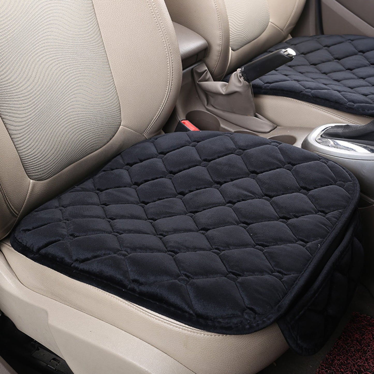 Classic AOKID Car Seat Cushion,Universal Warm Front-row Seat Checkered Cushion Anti-slip Soft Pad Protector