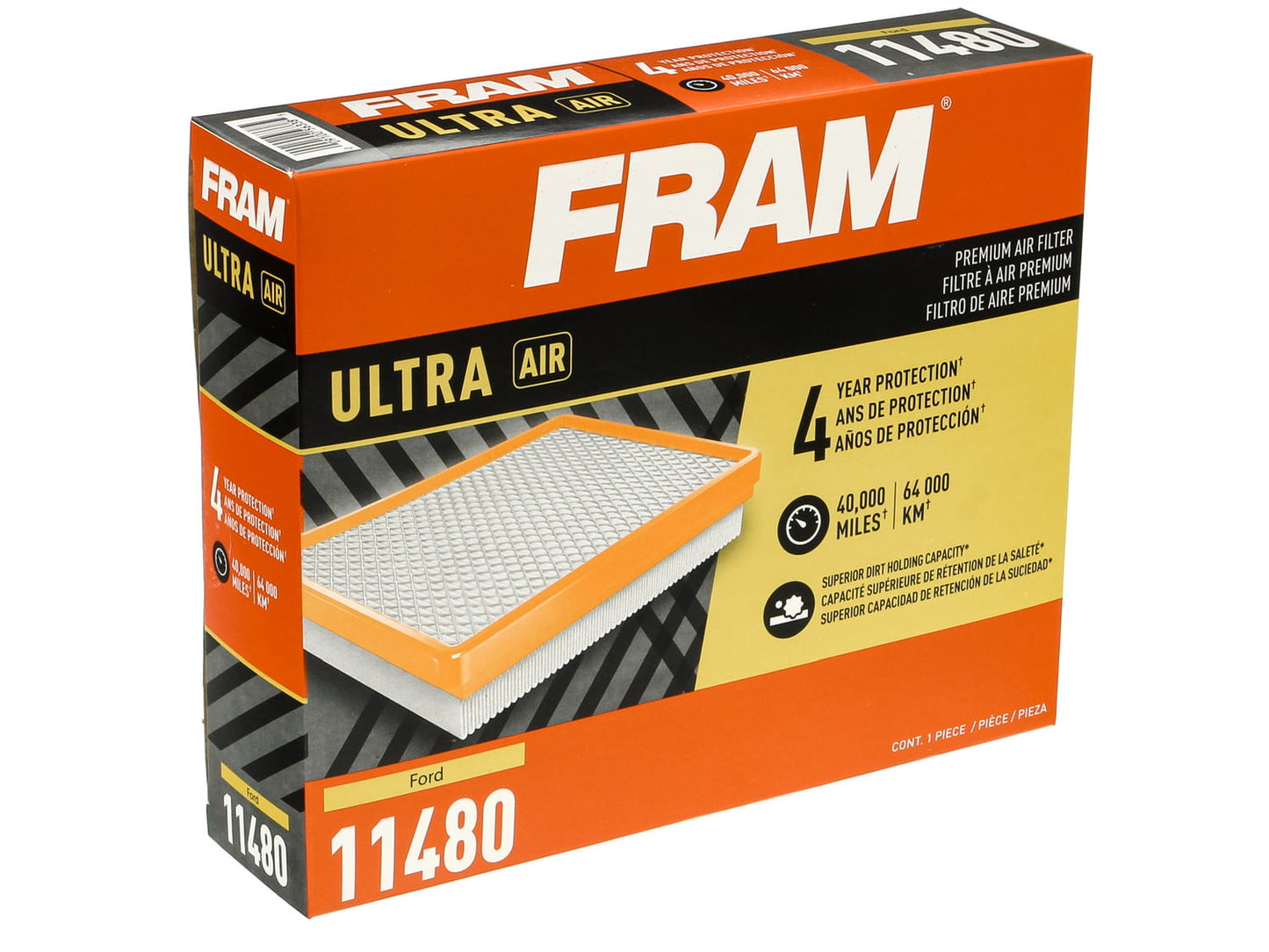 Classic FRAM Ultra Air XGA11480, Premium Engine Air Filter, Replacement Filter for Select Ford Vehicles Fits select: 2015-2023 FORD EDGE, 2013-2020 FORD FUSION