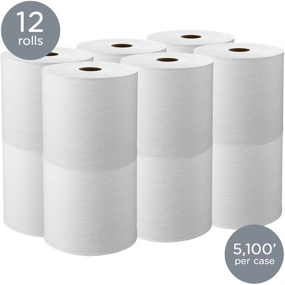 Versatile Scott Hard Roll Towels 8" x 425 ft - White - Paper - Absorbent, Nonperforated - 12 / Carton