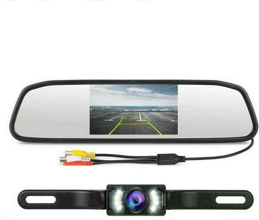 Classic Top-Max Backup Camera with 4.3" Monitor - License Plate Reversing Camera Kits Rear View Night Vision 170Â° Wide Angle Parking System for Cars Vehicles