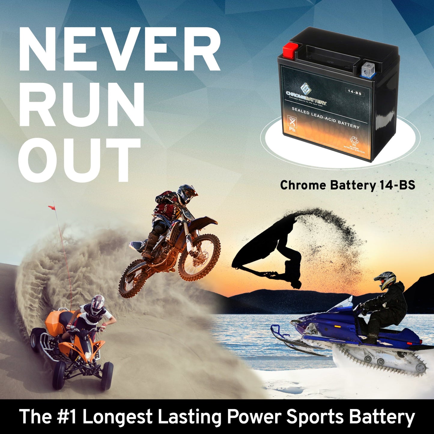 Versatile Ytx14-Bs High Performance - Maintenance Free - Sealed Agm Motorcycle Battery