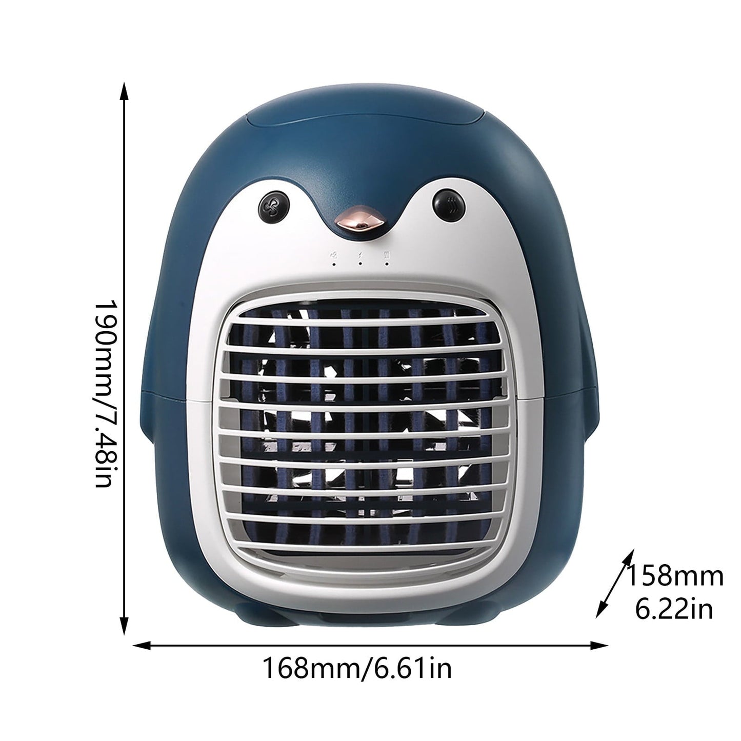 Classic Dezsed Portable Air Conditioners Clearance Penguin Water Fan Air Cooler Office Desktop Household Portable Air Dark Blue