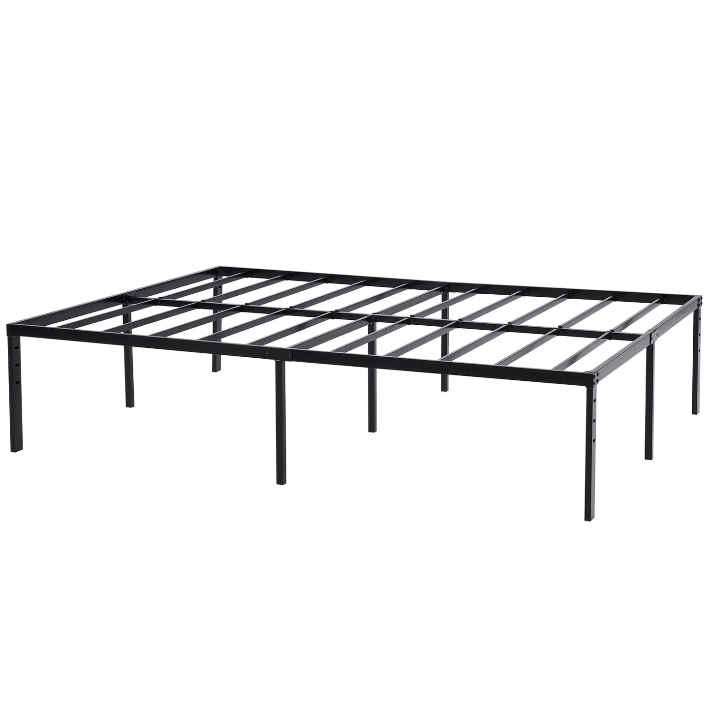 Classic UBesGoo Metal Platform Bed Frame, 18 Inches High, King, Black