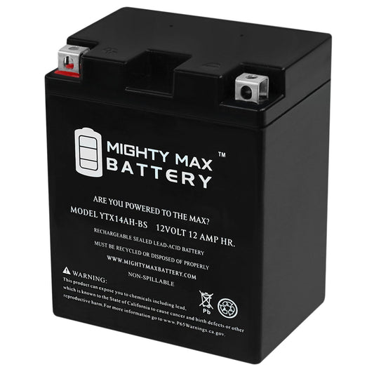 Versatile YTX14AH-BS Battery for Kawasaki Mule 500, 520, 550, 300cc All Years