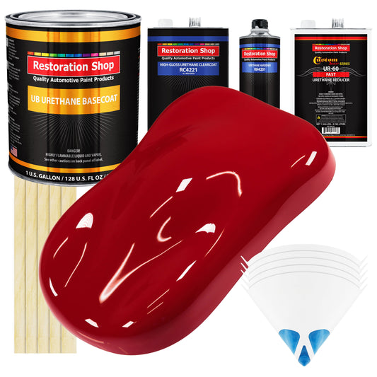 Versatile Quarter Mile Red Gallon URETHANE BASECOAT CLEARCOAT Car Auto Paint FAST Kit