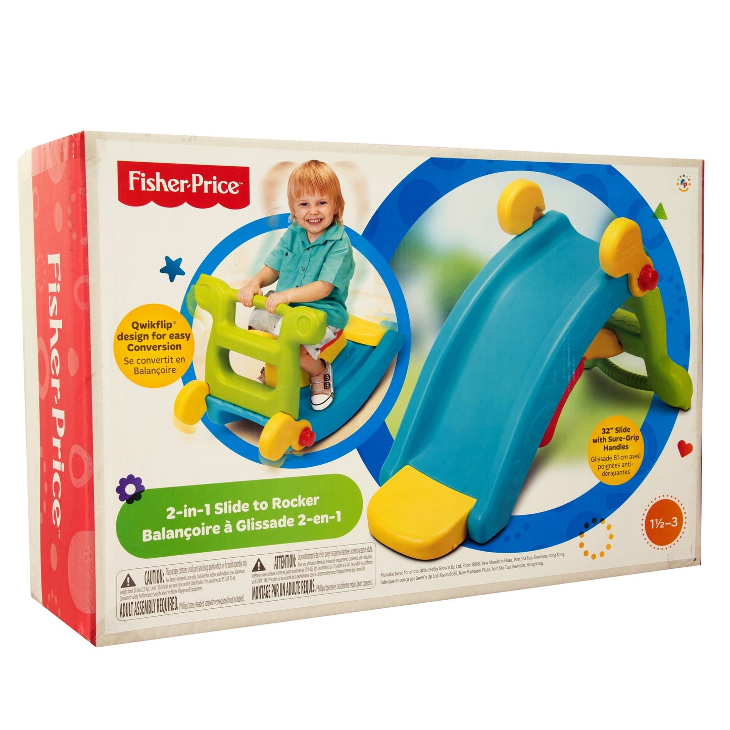 Classic Grow 'N Up Plastic Toddler Slide and Rocker Combo