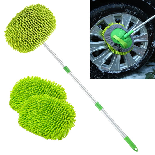 Versatile 45'' Car Wash Brush with Long Handle Car Wash Mop Mitt Sponge Chenille Microfiber Car Brush Kits Car Cleaning Tools Supplies Duster Scratch Free 180 Degree Rotation for Washing RV Truck and Bus