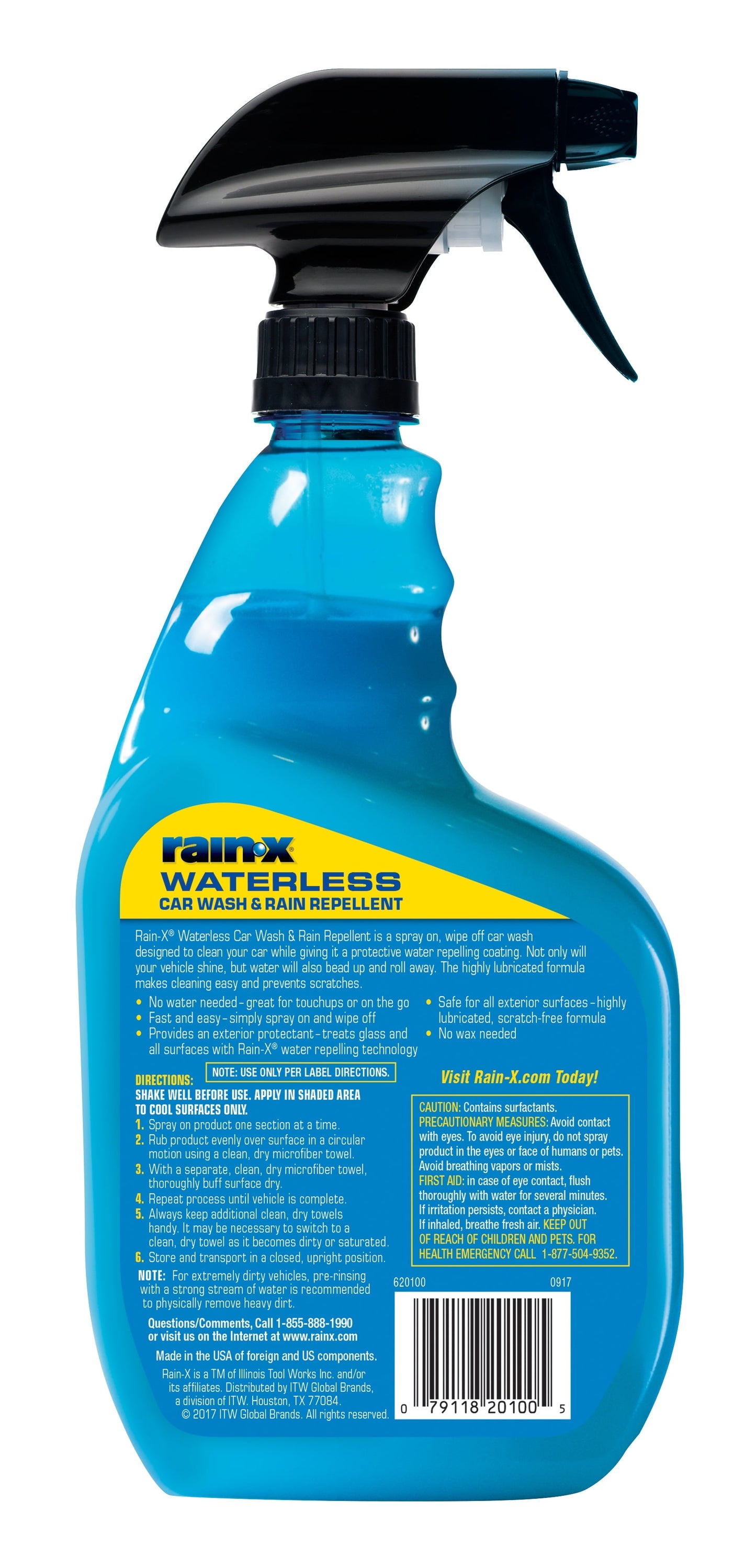 Versatile Rain-x Waterless Car Wash & Rain Repellent 32 fl oz, - 620100W