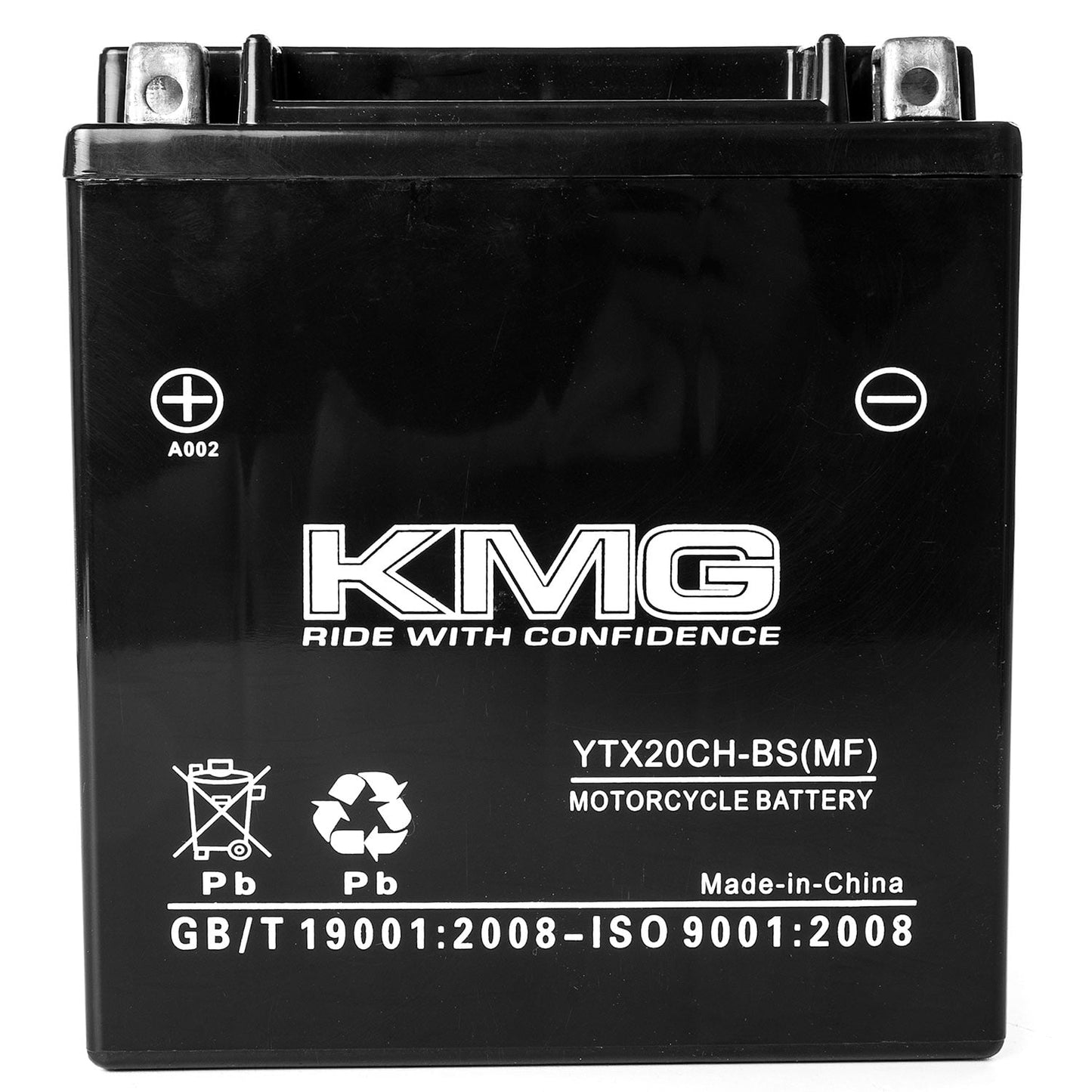 Versatile KMG YTX20CH-BS Sealed Maintenance Free 12V 18AH Battery High Performance SMF OEM Replacement Powersport Motorcycle ATV Scooter Snowmobile Watercraft