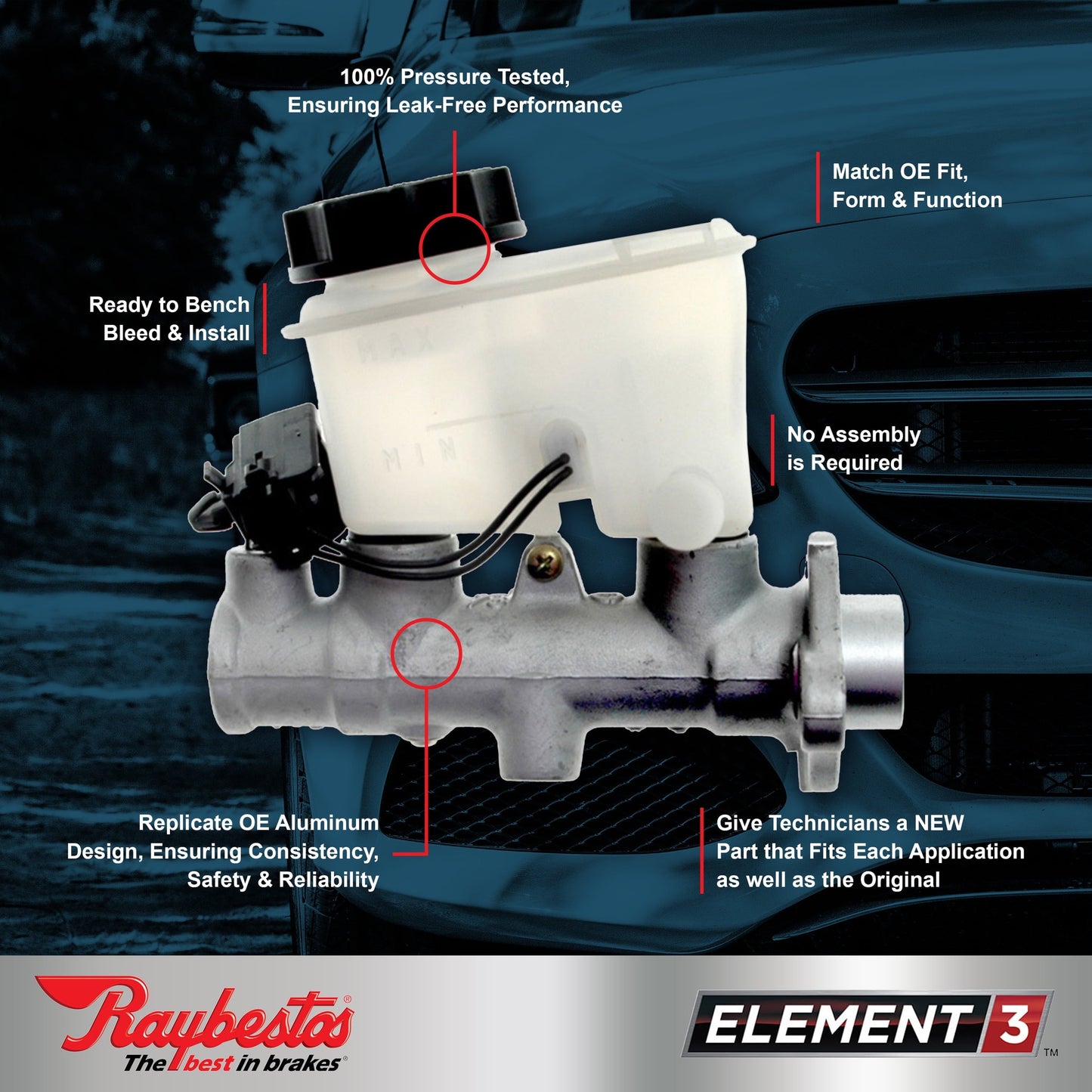 Versatile Raybestos MC391267 Professional Grade Brake Master Cylinder Fits select: 2008-2014 NISSAN ROGUE, 2015 NISSAN ROGUE SELECT S