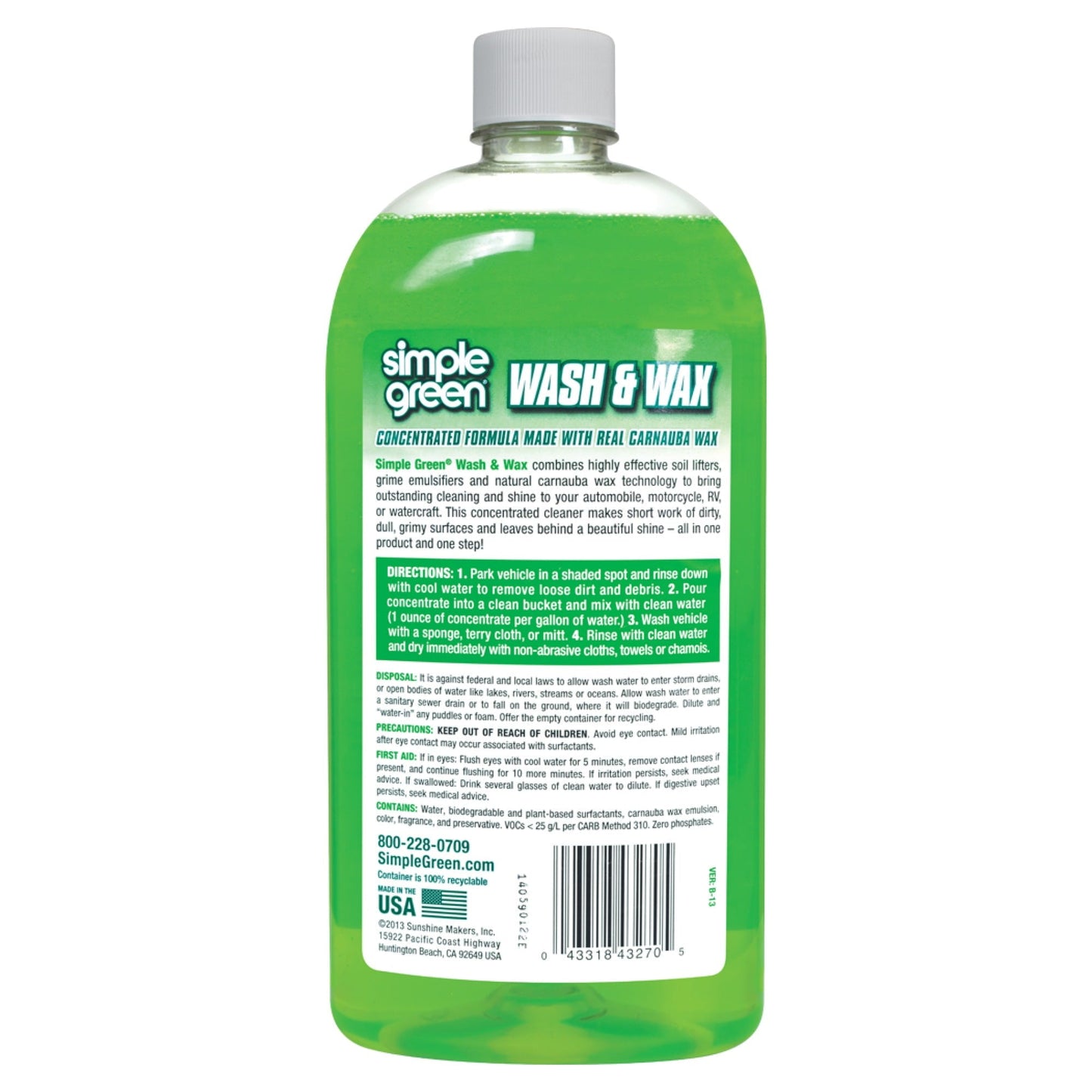 Versatile Simple Green 20 oz. Car Wash & Wax