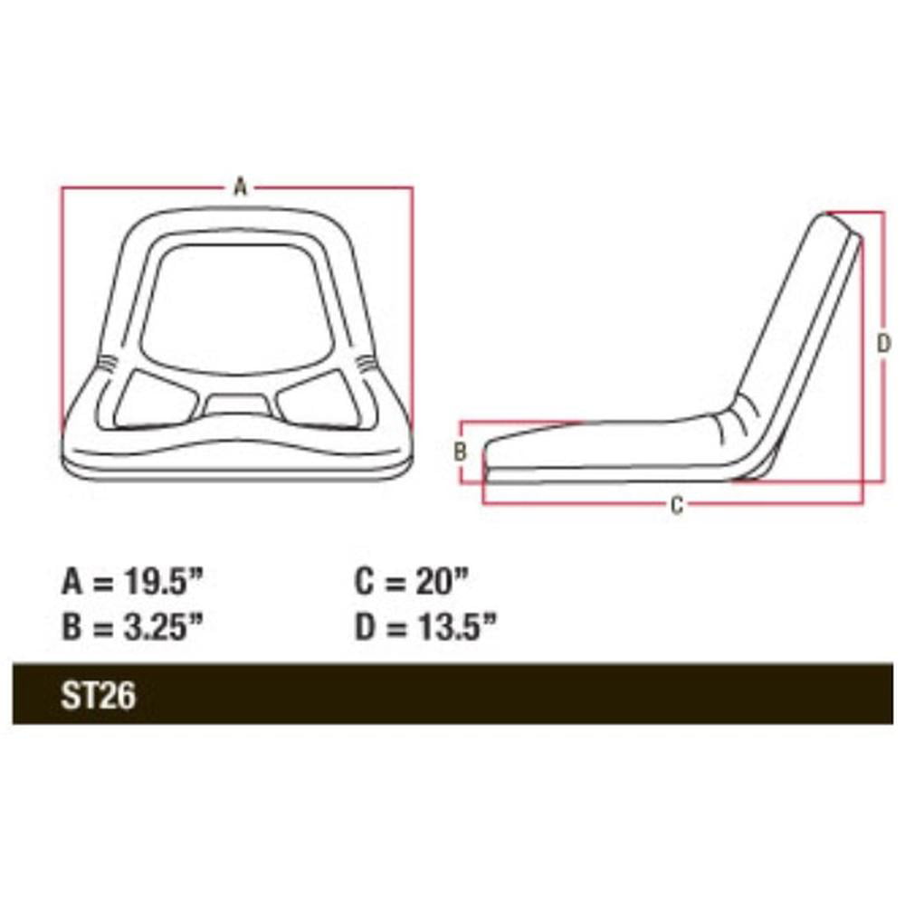 Versatile Highback Seat Fits Cub Cadet Lawn Tractor