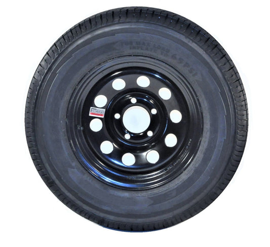 Versatile Trailer Tire On Rim ST185/80D13 Load Range C 5-4.5 Black Modular Wheel 3.19 CB