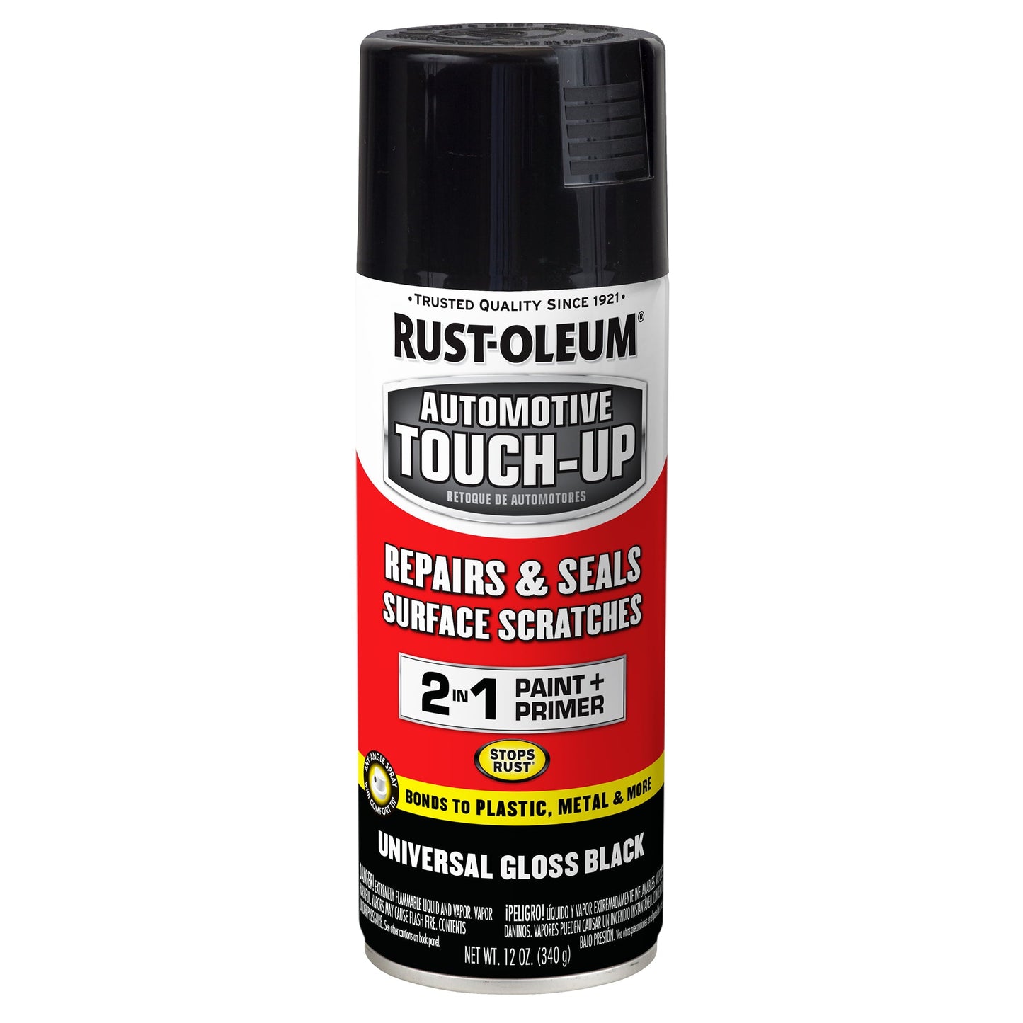 Versatile Black, Rust-Oleum Automotive Gloss Touch Up Paint and Primer in One Spray Paint-292320, 11 oz