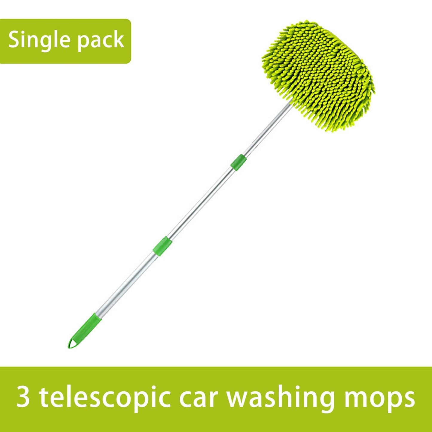 Classic Car Wash Brush with Long Handle Chenille Microfiber Car Wash Mop Car Washing Brush Cleaning Kit Car Wheel Tire Brush Microfiber Towels Cleaning Cloth for Cars RV Truck Boat