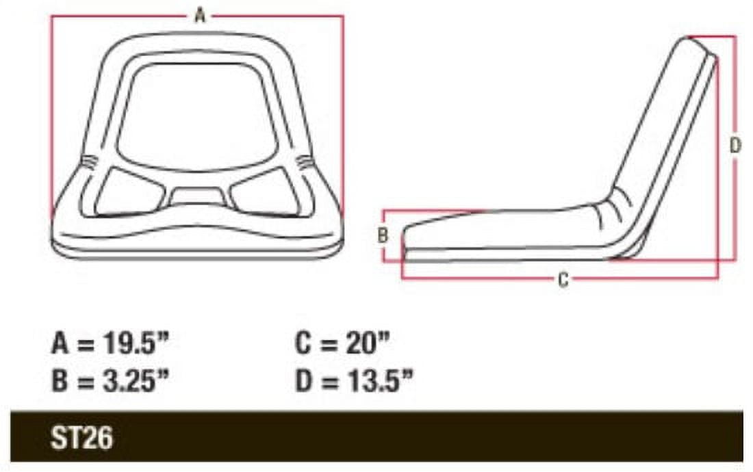 Versatile Highback Seat Fits Cub Cadet Lawn Tractor