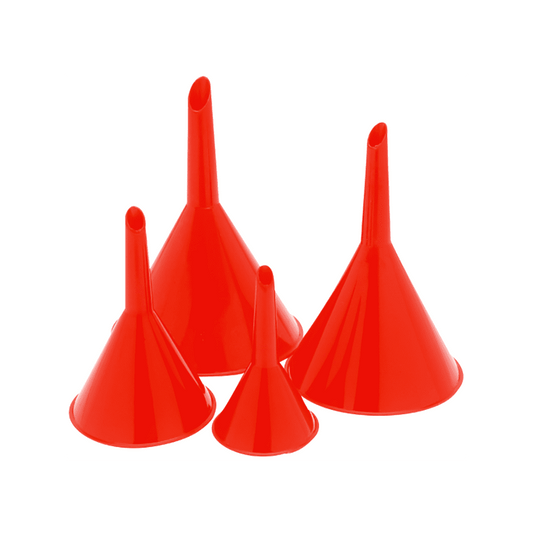 Versatile 4 Piece Plastic Funnel Set