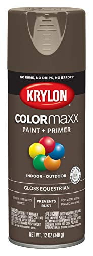 Versatile Krylon K05518007 COLORmaxx Spray Paint + Primer, Gloss Equestrian, 12-oz. - Quantity 1