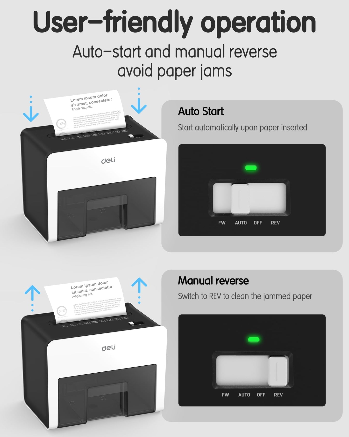 Versatile Deli 8-Sheet Paper Shredder Home Office Use Shredder, Mini Desktop Crosscut Shredder with 0.7 Gallon Bin Shred Credit Card/Mail/Staple/Clip, P-4 Security Paper Cutter, White