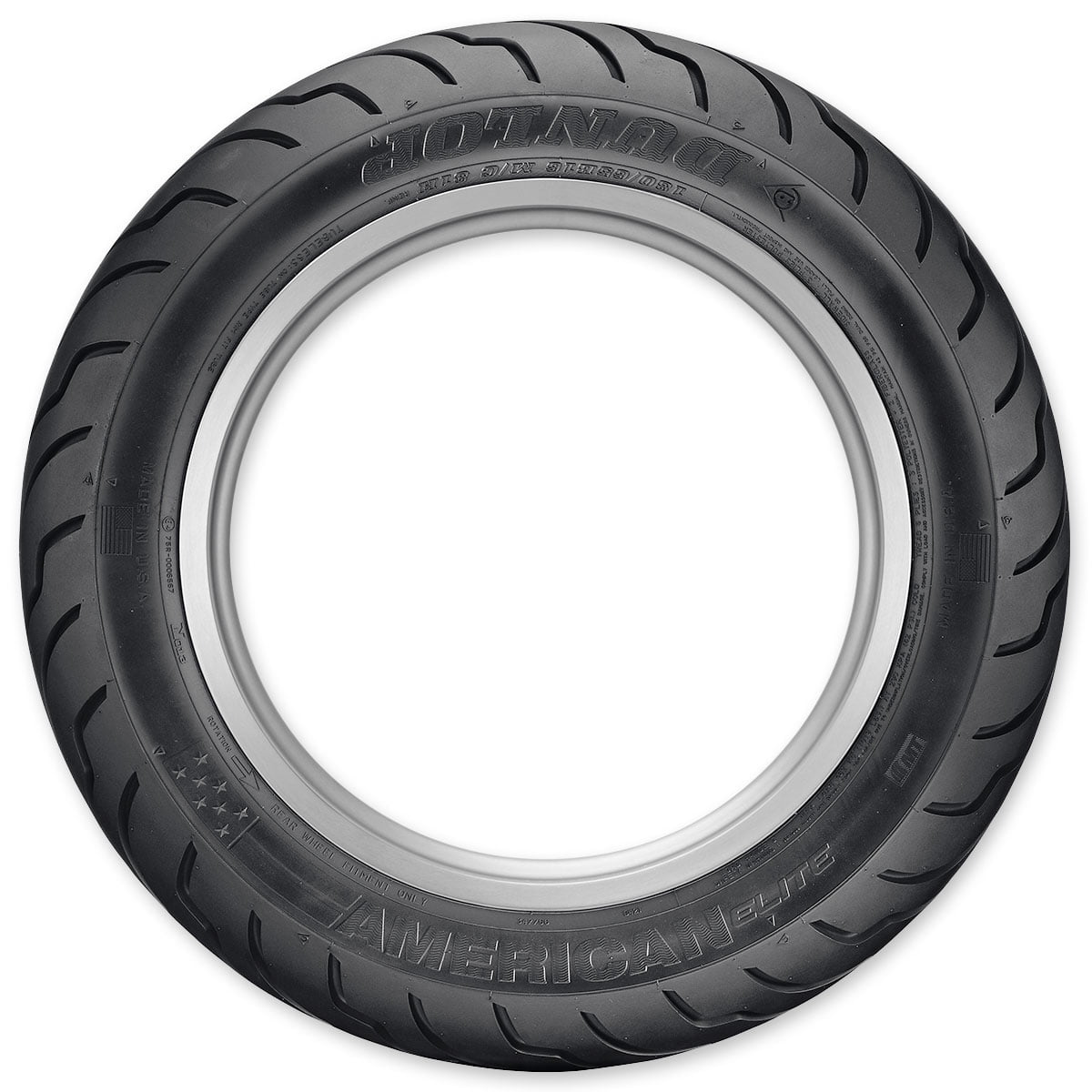 Classic Dunlop American Elite Rear Motorcycle Tire 180/65B-16 (81H) Black Wall