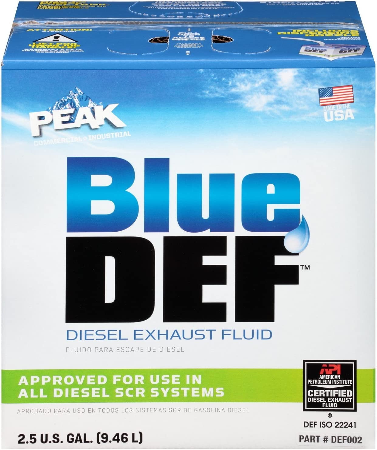 Versatile BlueDEF DEF002 Diesel Exhaust Fluid - 2.5 Gallon Jug, (40 Pack)