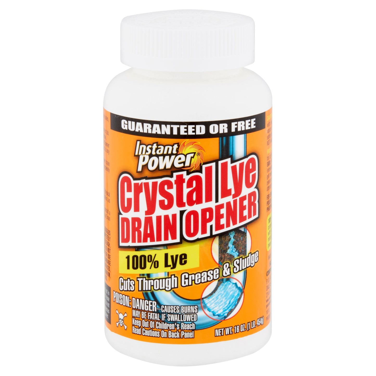 Versatile Instant Power Crystal Lye Drain Opener, 16 oz