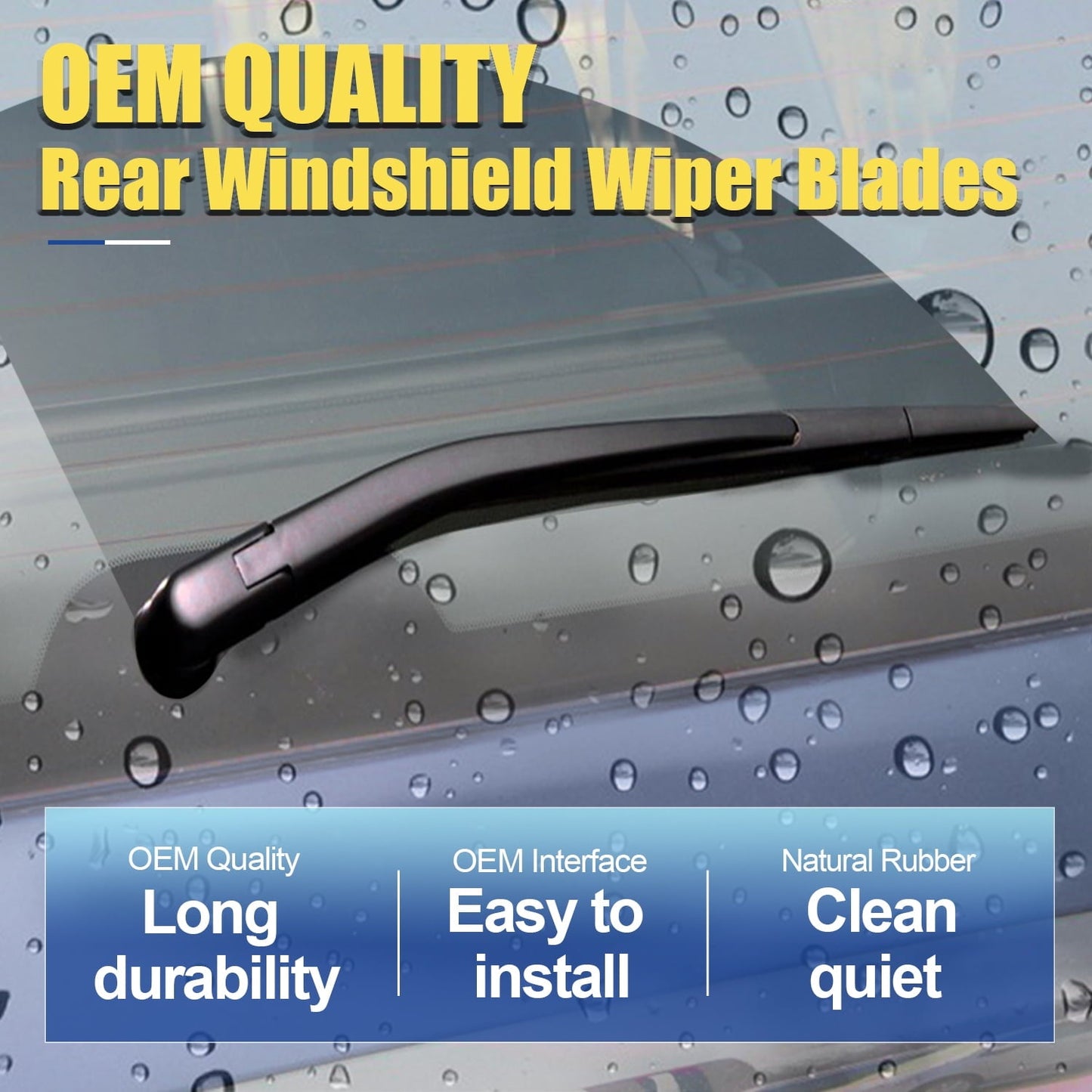 Classic ANRDDO 3 Wipers Factory 26"+23"+12" for Mercedes-Benz ML250 ML350 GLE63 AMG GLE400 GL450 GLS450 GLS63 AMG Original Equipment Replacement Front and Rear Windshield Wiper Blade (Set of 3)