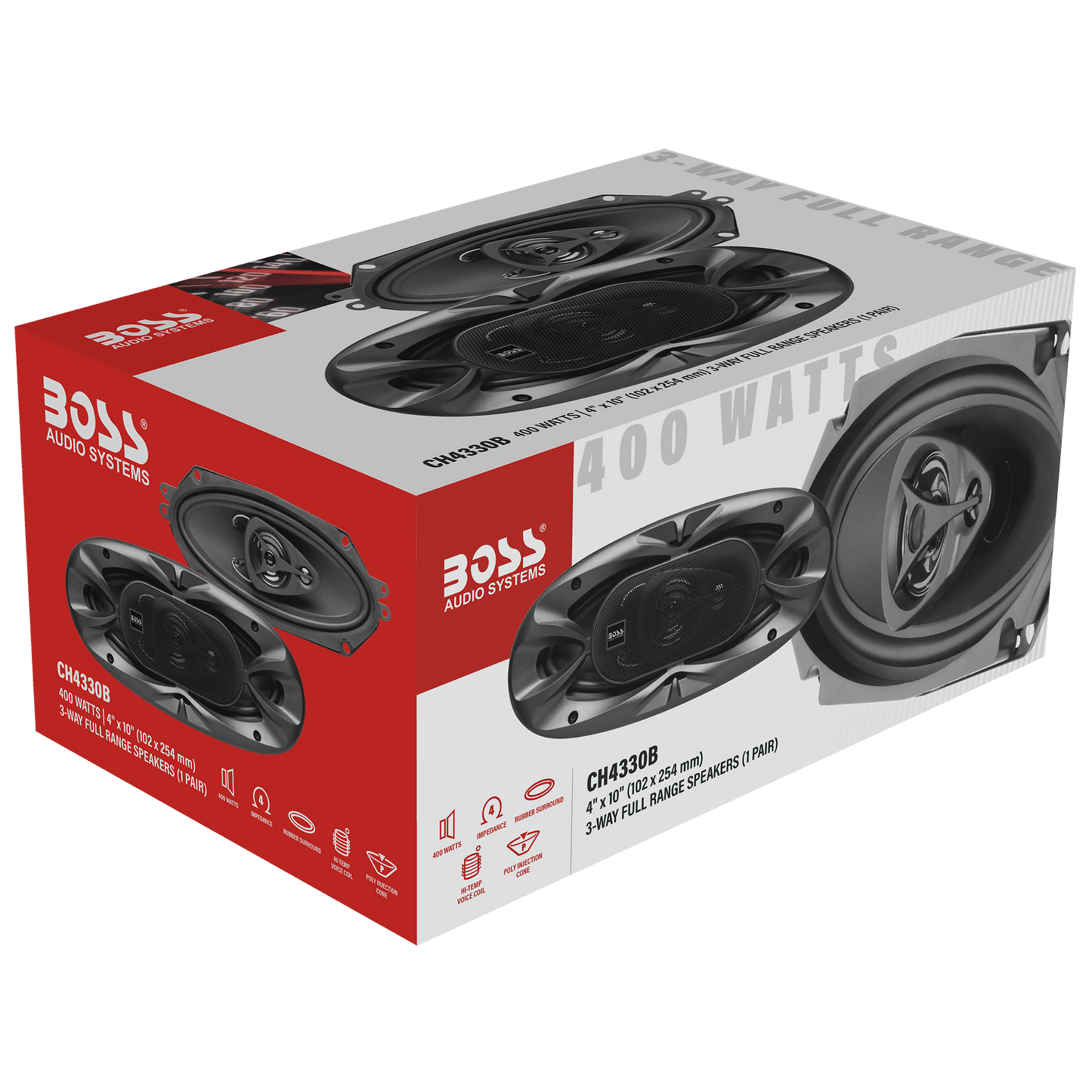 Versatile BOSS Audio Systems CH4330B 4 x 10 400 W Car Speakers