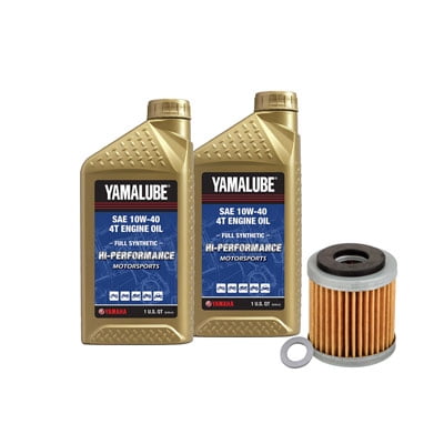 Versatile Oil Change Kit Yamalube Hi-Perf. Full-Synthetic 10W-40 for Yamaha YZ250F 2003-2018