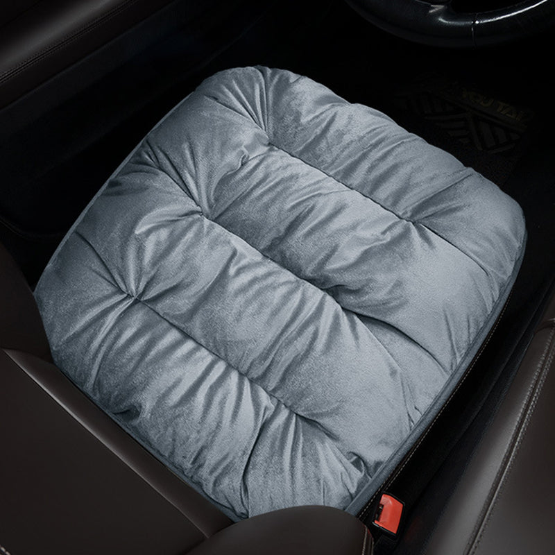 Classic New Warm Cotton Flocking Car Seat Cushion Thickened Plush Free Bundle Single Piece Car Cushion Rear Row Seat Cushion