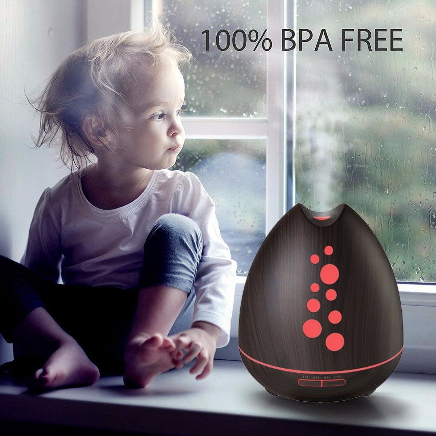 Versatile TGE Unique 400ML Essential Oil Diffuser Humidifier Bluetooth Music Speaker with Remote 7 Color LED Lights Auto Shut-off