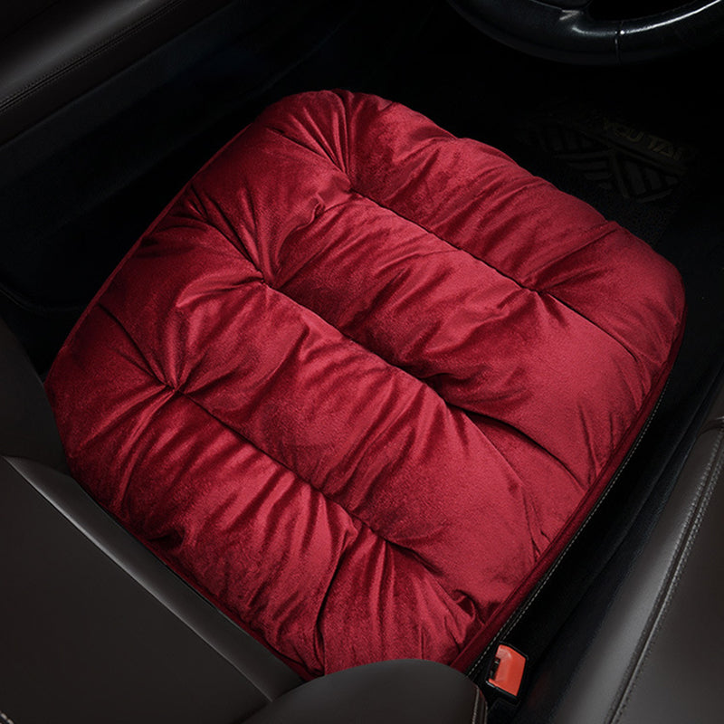 Classic New Warm Cotton Flocking Car Seat Cushion Thickened Plush Free Bundle Single Piece Car Cushion Rear Row Seat Cushion