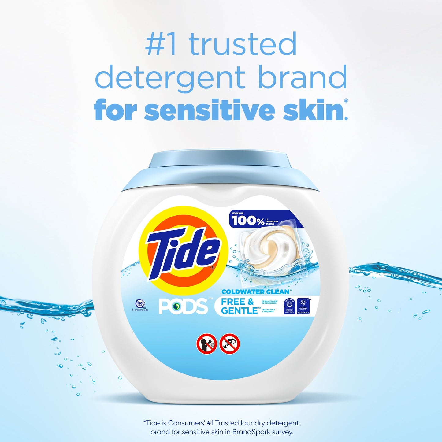 Classic Tide PODS and Gentle, Liquid Laundry Detergent, HE Compatible, 57 Count, Hypoallergenic, Unscented