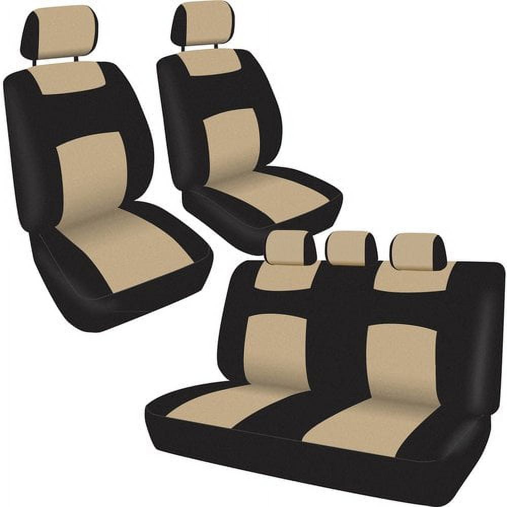 Versatile BDK Full Set of Deluxe Low Back Seat Covers, Universal Fit for Car, Truck, SUV or Van