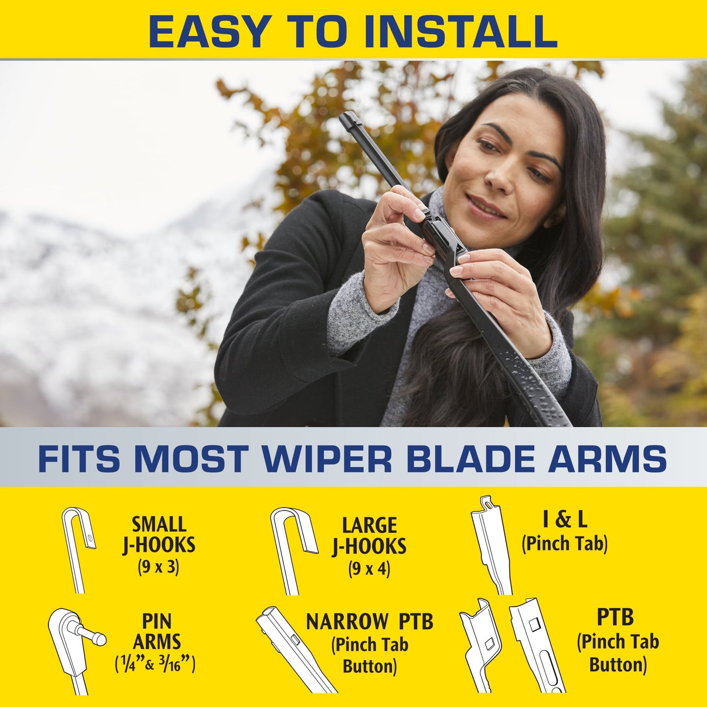 Versatile Rain-X Latitude Water Repellency 28" 2-IN-1 Windshield Wiper Blade