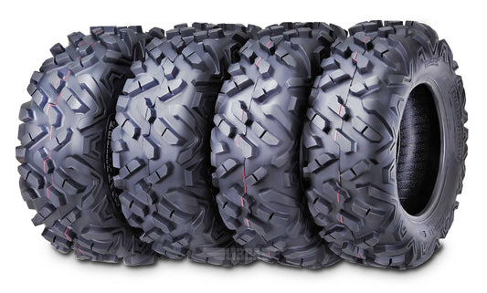 Versatile Set of 4 ATV UTV Tires 26x8-14 26x8x14 Front & 26x10-14 26x10x14 Rear 6PR