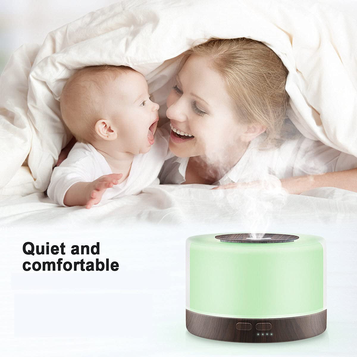 Classic Aromatherapy Essential Oil Diffuser for Room: 500ml Aroma Air Humidifier Remote Control for Home Large & Small Rooms - Ultrasonic Cool Mist Diffusers Oils Vaporizer with Light & Timer Bedroom Office