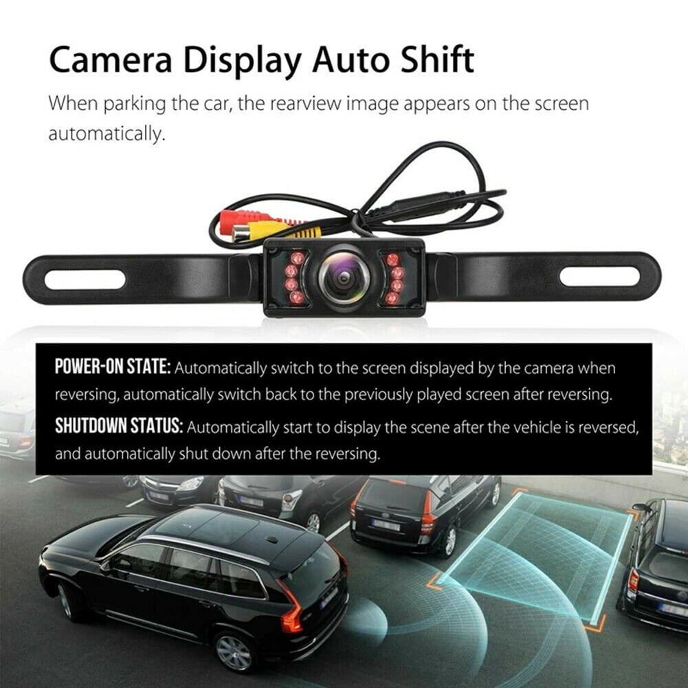 Classic Car Backup Camera 5-inch Hd Monitor Wireless Transmitter Receiver Infrared Night Vision Rear View Parking System