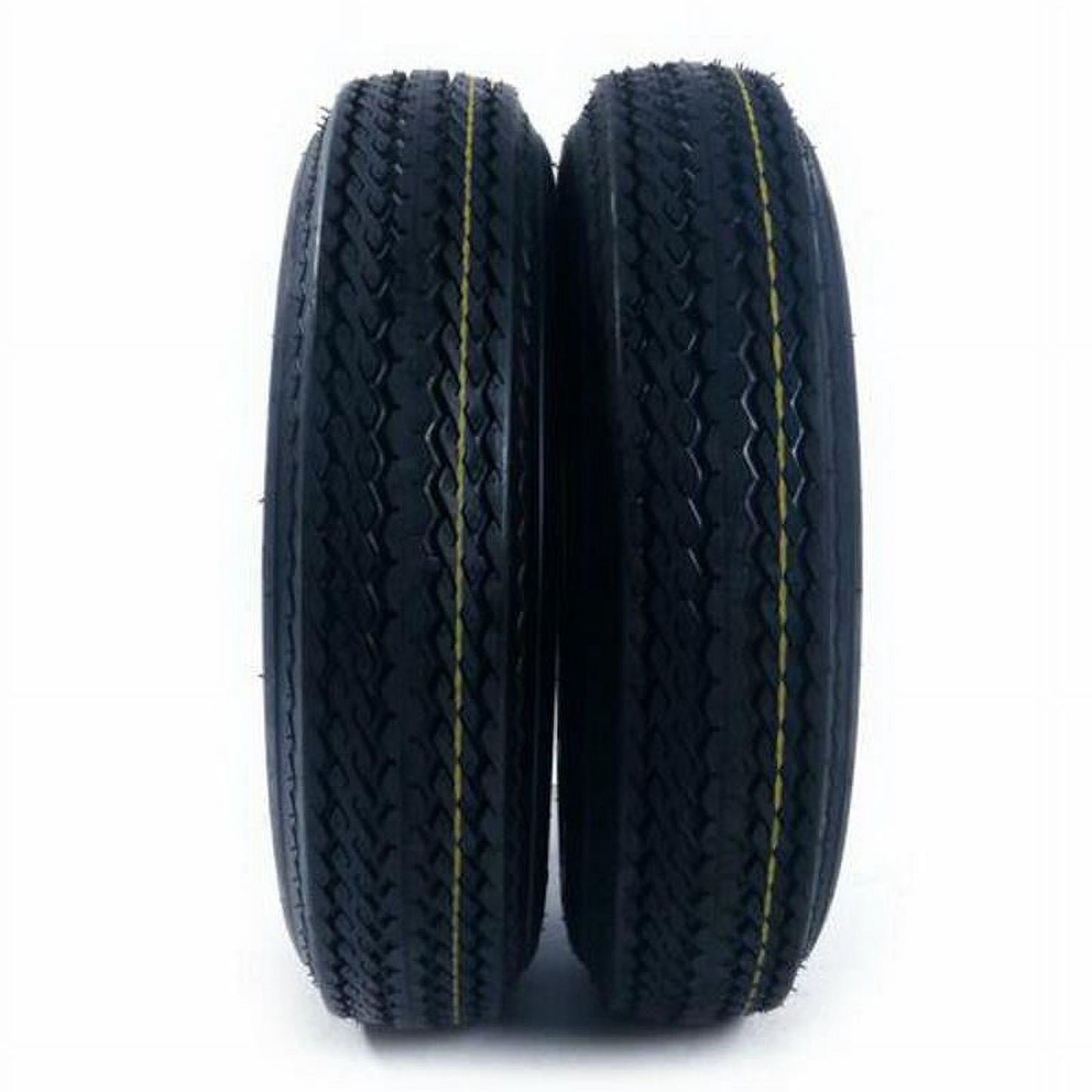 Versatile Ktaxon Set of 2 5.30-12 LRC Bias Trailer Tires, 12" 5 Lug White STP Wheels 5.30x12