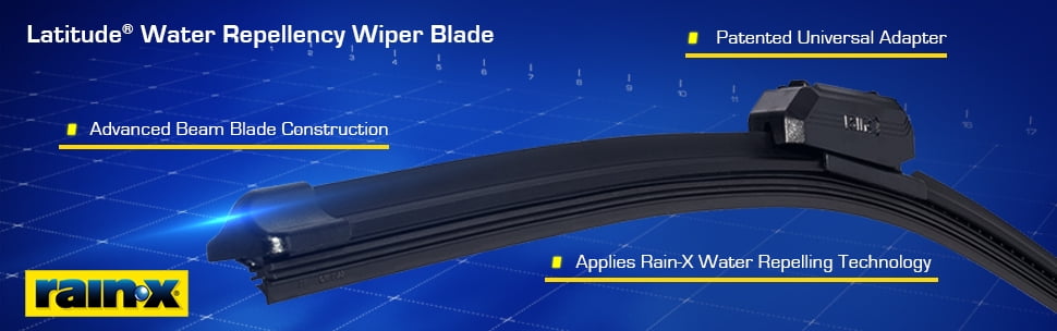 Versatile Rain-X Latitude Water Repellency 18" 2-in-1 Windshield Wiper Blade