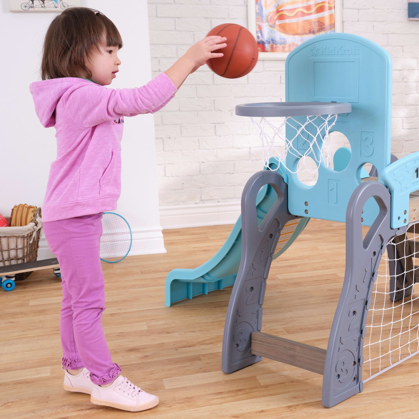 Classic KidKraft 5-in-1 Toddler Sports Climber: Soccer, Basketball & Baseball