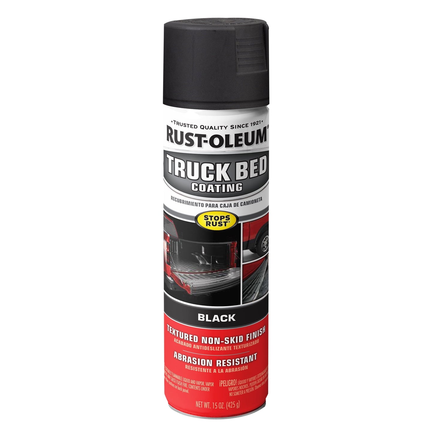 Classic Black, Rust-Oleum Automotive Truck Bed Coating Spray Paint-248914, 15 oz