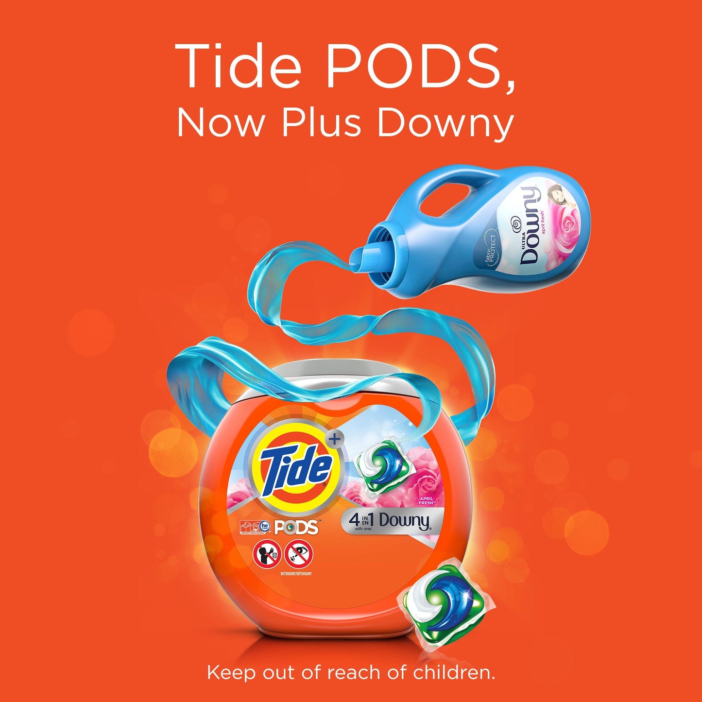 Classic Tide Pods Laundry Detergent Soap Packs with Downy, April Fresh, 32 Ct