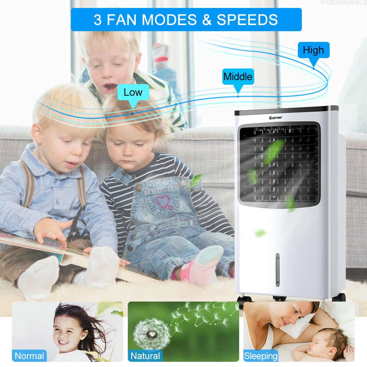 Versatile Costway Portable  Cooler Fan Filter Humidify Anion W/ Remote Control