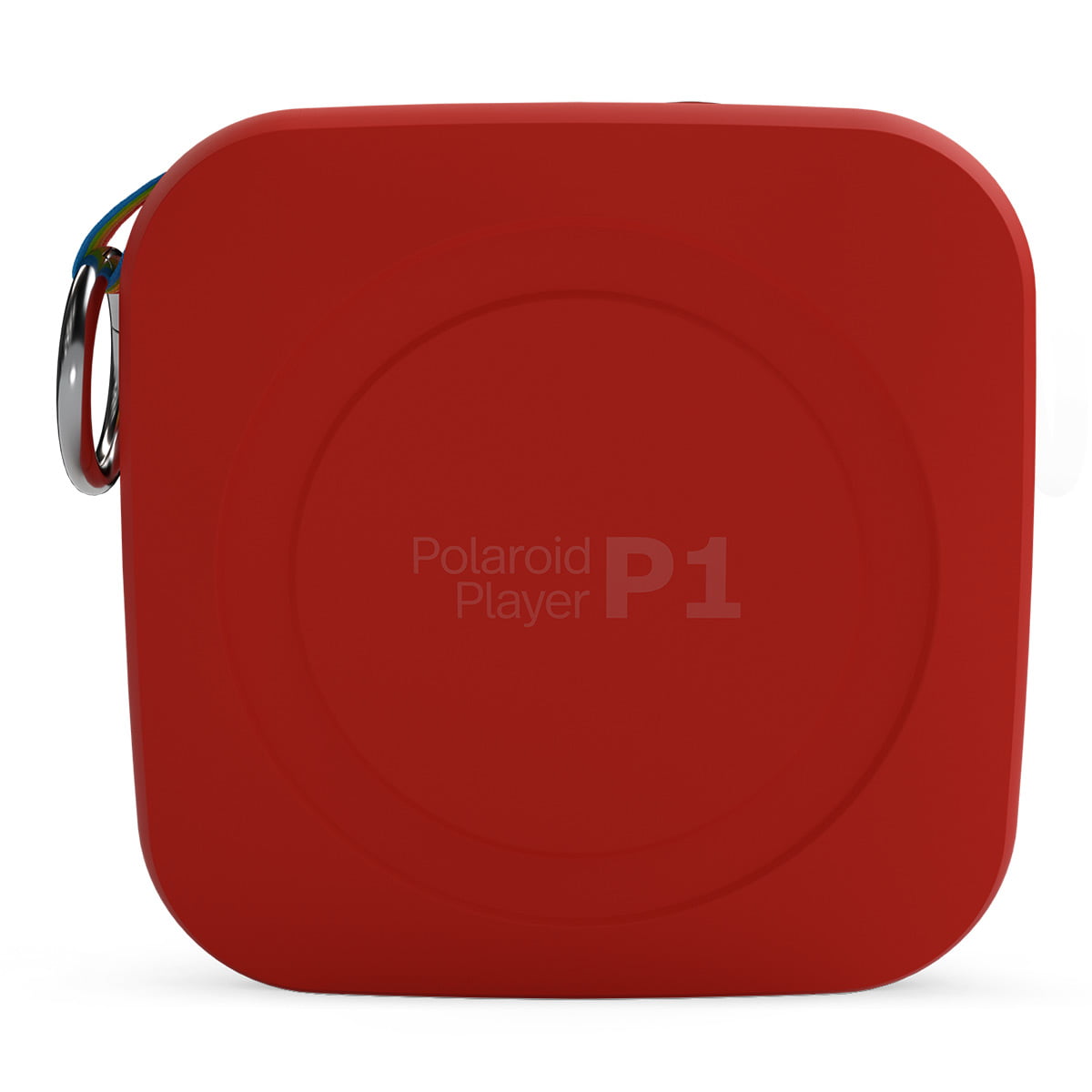 Classic Polaroid P1 Portable Bluetooth Speaker with Carabiner (Red & White)