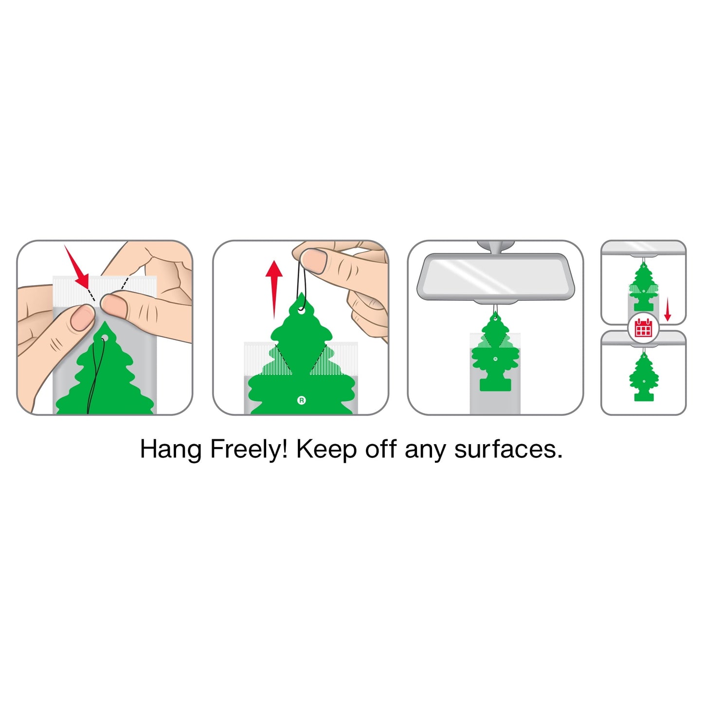 Classic Little Trees Air Freshener Black Ice Fragrance 3-Pack