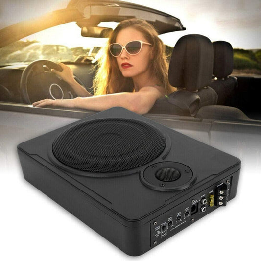 Versatile 8'' Under-Seat Active Car Subwoofer Audio Speaker Bass Amp Sub Box Slim 600W Subwoofer Sub Audio Amplifier 600W