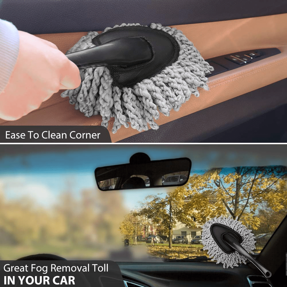 Classic Multi-Functional Microfiber Car Duster Interior & Exterior Dash Dust Cleaner, Cleaning Detail Brush Dusting Washing Tool Kit for Car Home Kitchen Computer California Cleaning Products