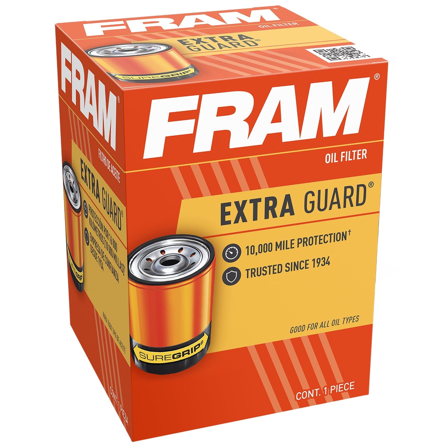 Versatile Fram Extra Guard Oil Filter, PH7317, 10K mile Replacement Oil Filter Fits select: 2002-2023 HONDA CR-V, 2001-2023 HONDA CIVIC